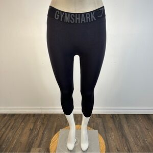 GYMSHARK Midnight Black Fit Seamless Capri Leggings • S
